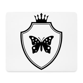 Schmetterling Wappen Symbol - Mousepad (Querformat) - Weiß - Vorne