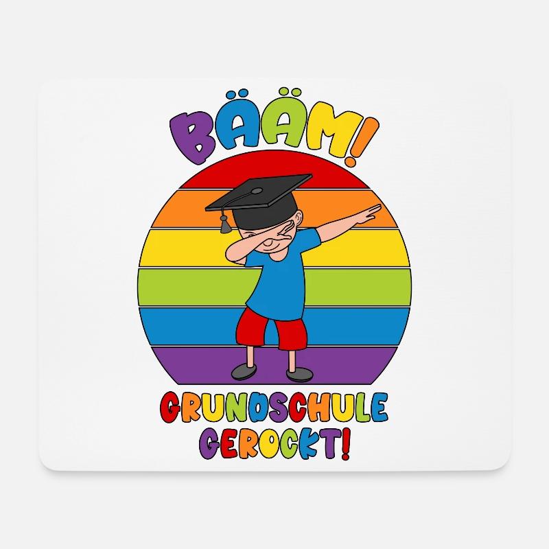 Bääm Schule gerockt Abschluss Grundschule 2026 - Mousepad (Querformat) - Weiß