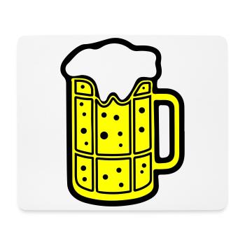 Bierkrug Bier Symbol Prost - Mousepad (Querformat) - Weiß - Vorne