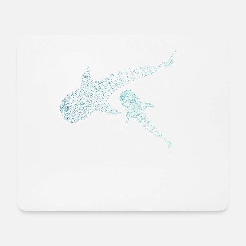 Walhai Whale Shark - Mousepad (Querformat) - Weiß