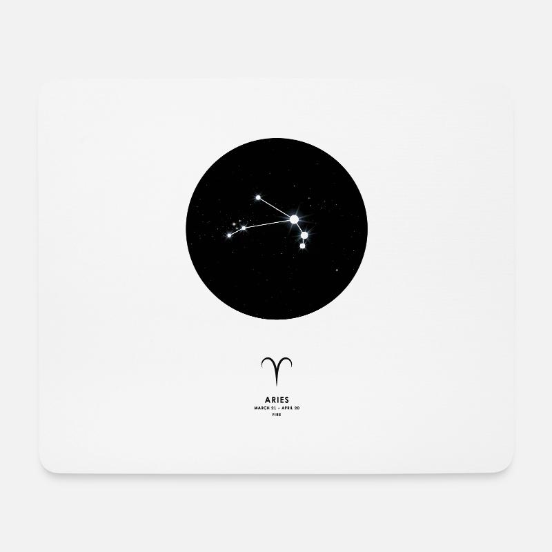 Widder Sternzeichen Poster Geschenk Wanddekoration - Mousepad (Querformat) - Weiß