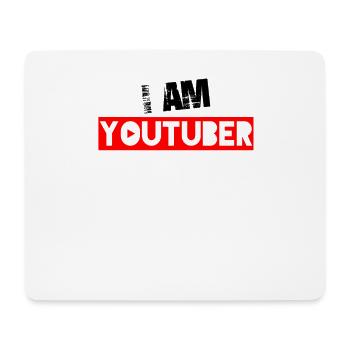 I am Youtuber - Mousepad (Querformat) - Weiß - Vorne
