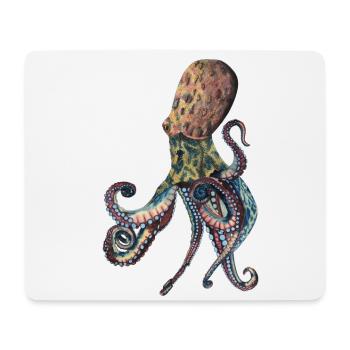 Octopus Squid - Mouse Pad (horizontal) - white - Front