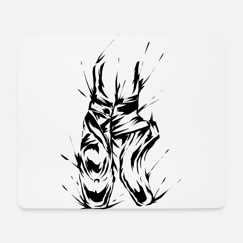 Ballett Ballerina - Mousepad (Querformat) - Weiß