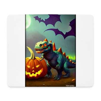 Halloween Dinosaurier Kürbis Fledermaus - Mousepad (Querformat) - Weiß - Vorne