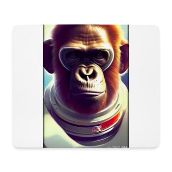 Monkey Animal Astronaut Space Space Universe 2 - Mouse Pad (horizontal) - white - Front