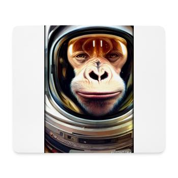 Monkey Animal Astronaut Space Space Universe 4 - Mouse Pad (horizontal) - white - Front