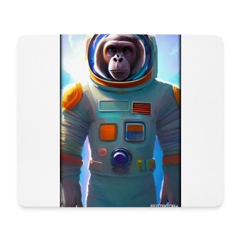 Monkey Animal Astronaut Space Travel Universe 7 - Mouse Pad (horizontal) - white - Front
