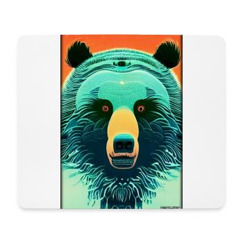Bär Grizzlybär Braunbär Raubtier Tierwelt Wald 6 - Mousepad (Querformat) - Weiß - Vorne