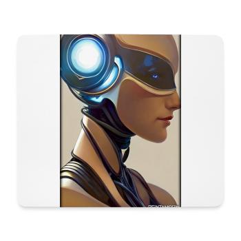 Robot Woman Future Cyborg Machine Technology - Mouse Pad (horizontal) - white - Front