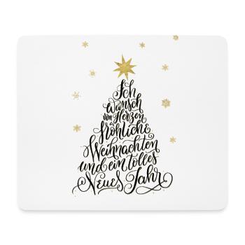 Fröhliche Weihnachten und ein tolles Neues Jahr - Mousepad (Querformat) - Weiß - Vorne