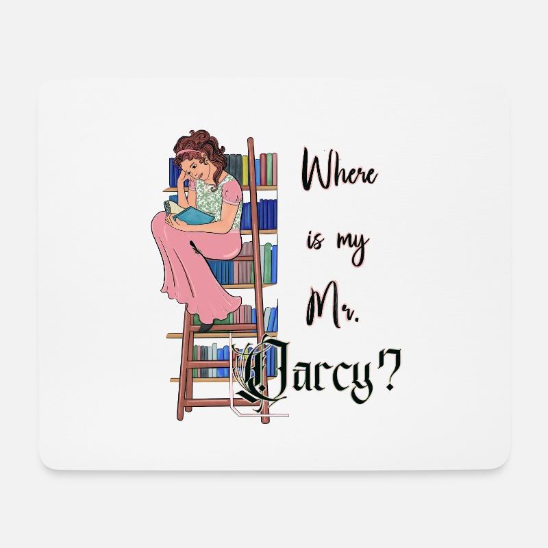 Mr Darcy - Jane Austen - Booklover - Vintage - Mousepad (Querformat) - Weiß