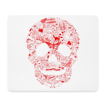 Gothic Totenkopf Goth Style düster Heavy Metal WGT - Mousepad (Querformat) - Weiß - Vorne