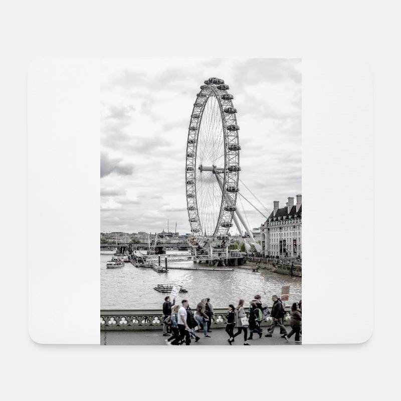 London Eye Elegance - Mousepad (Querformat) - Weiß