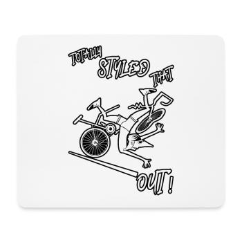 Funny Bike Accident, Bicycle Crash, Cycling Injury - Mouse Pad (horizontal) - white - Front