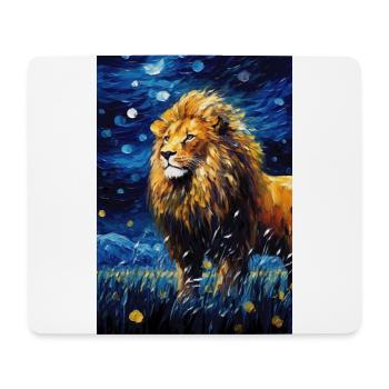 Lion - Tapis de souris (format paysage) - blanc - Devant