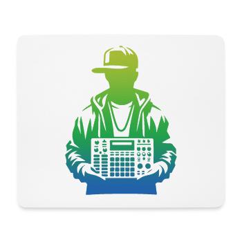 Beatmaker Holding Sampler (Green) - Mouse Pad (horizontal) - white - Front