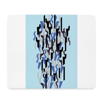 Camouflage Kunst Hellblau Gaming - Mousepad (Querformat) - Weiß - Vorne