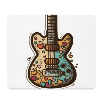 Strumming Love: A Heartwarming and Humorous Guitar - Mouse Pad (horizontal) - white - Front