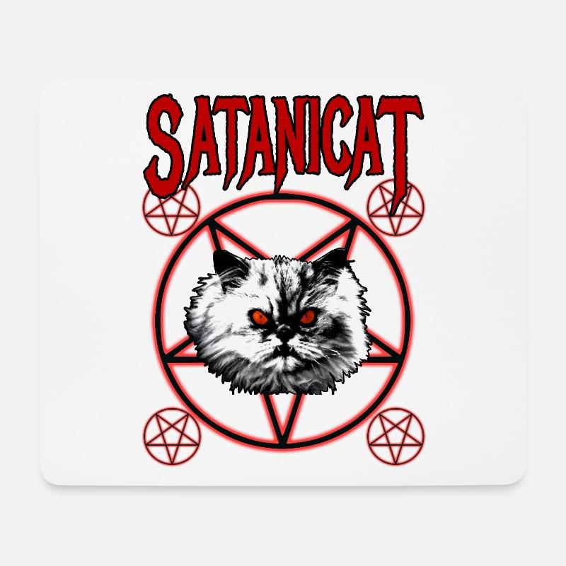 SATANICAT - Mouse Pad (horizontal) - white