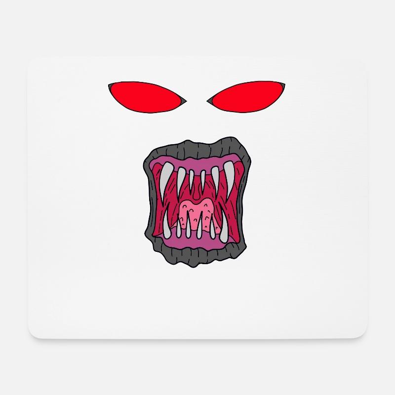 Monster Face #2 - Mouse Pad (horizontal) - white