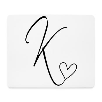 Letter K Letter-K Calligraphy - Mouse Pad (horizontal) - white - Front