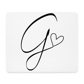 Buchstabe G Buchstabe-G Kalligrafie - Mousepad (Querformat) - Weiß - Vorne