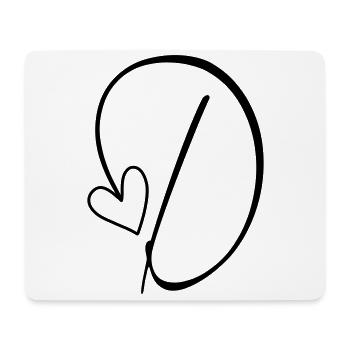 Buchstabe D Buchstabe-D Kalligrafie - Mousepad (Querformat) - Weiß - Vorne