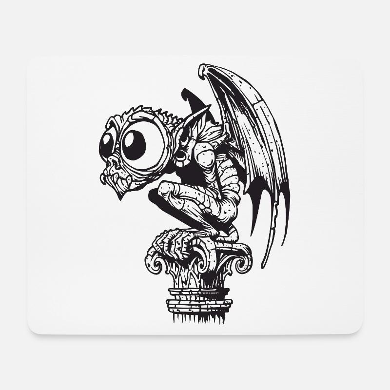 Wasserspeier - Mousepad (Querformat) - Weiß