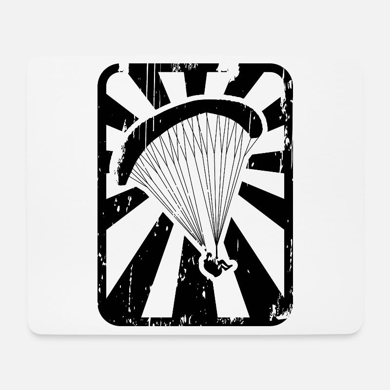 Gleitschirmflieger - Mousepad (Querformat) - Weiß