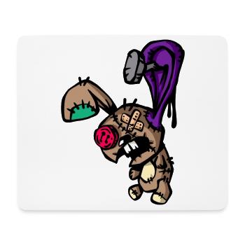 Voodoo Hase Paque Puppe - Mousepad (Querformat) - Weiß - Vorne