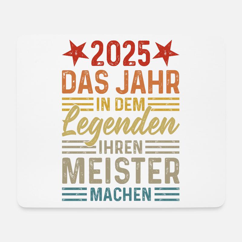 2025 Das Jahr in dem Legenden ihren Meister machen - Mousepad (Querformat) - Weiß