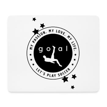 Passion pour le football - Tapis de souris (format paysage) - blanc - Devant