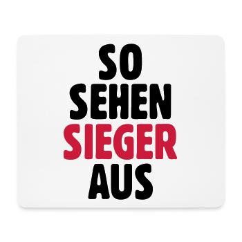 So sehen Sieger aus - Mousepad (Querformat) - Weiß - Vorne
