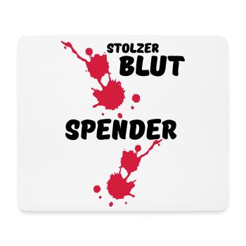 Stolzer Blutspender Blut Spende Geschenk Medizin - Mousepad (Querformat) - Weiß - Vorne