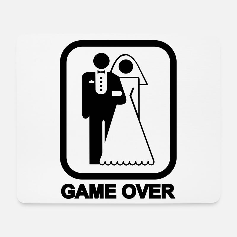 Game Over - Mousepad (Querformat) - Weiß