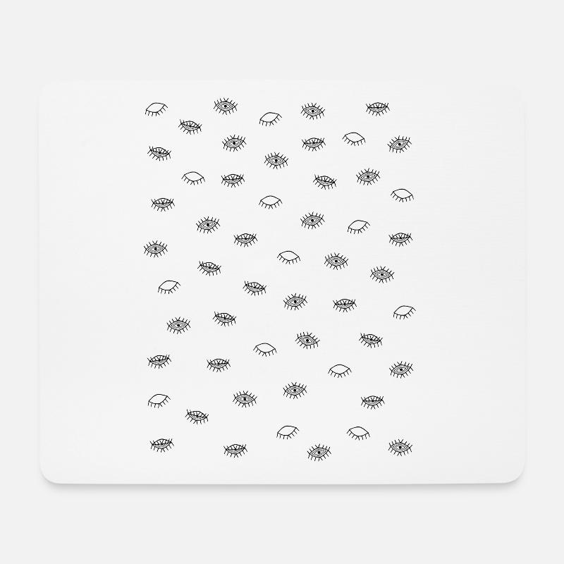 Motif d'oeil - Tapis de souris (format paysage) - blanc