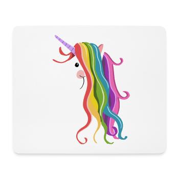 Licorne mignonne - licornes - licorne - licornes - Tapis de souris (format paysage) - blanc - Devant