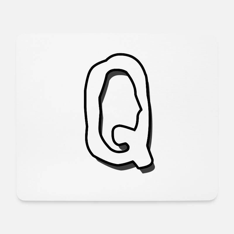 Q Buchstabe Halloween Geschenk - Mousepad (Querformat) - Weiß