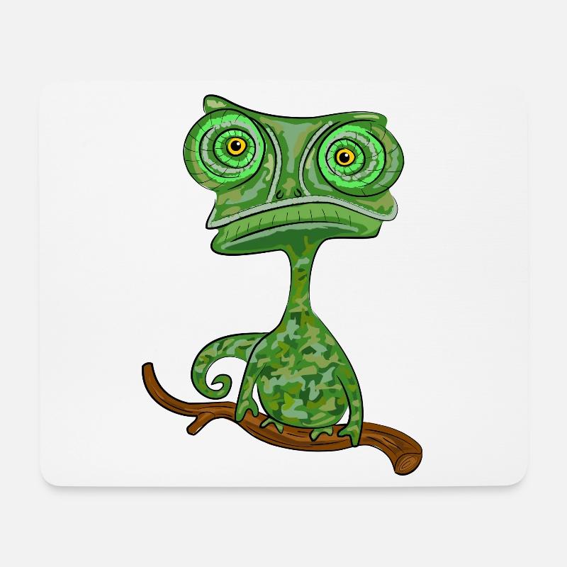 caméléon - Tapis de souris (format paysage) - blanc