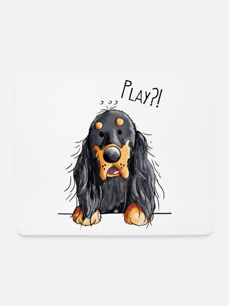 Gordon Setter - Hund - Dog - Hunde - Comic - Mousepad (Querformat) - Weiß