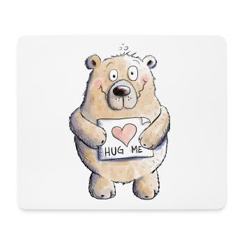 Hug Me Bär I Teddy Love - Mousepad (Querformat) - Weiß - Vorne