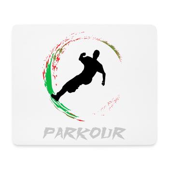 Parkour - Mousepad (Querformat) - Weiß - Vorne