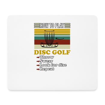 Wie man Disc Golf Retro spielt - Mousepad (Querformat) - Weiß - Vorne