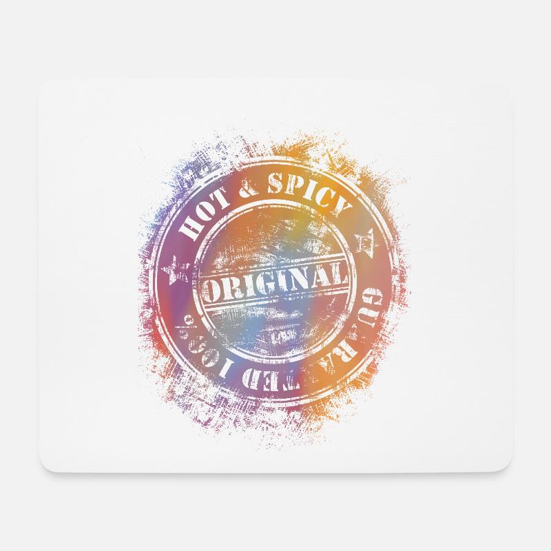 Original Hot & Spicy Farbklecks - Mousepad (Querformat) - Weiß