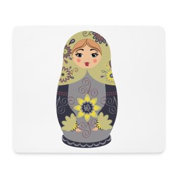 Traditionelle russische Matroschka Puppe - Mousepad (Querformat) - Weiß - Vorne