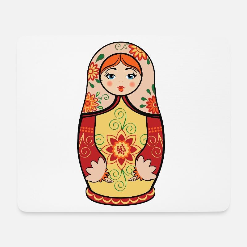 Matrjoschka / Matryoshka / Matreschka / Matroshka - Mousepad (Querformat) - Weiß