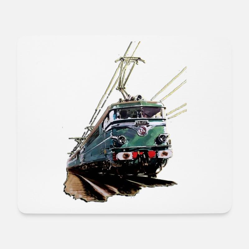 LOKOMOTIVE BB CREATION Louis RUNEMBERG © Adagp - Mousepad (Querformat) - Weiß
