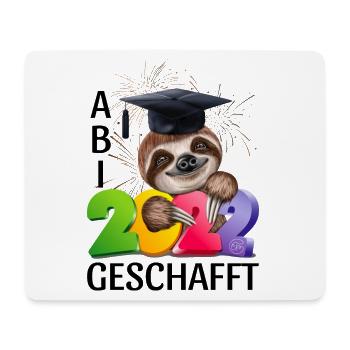 Abi 2022 Abitur 2022 geschafft Faultier - Mousepad (Querformat) - Weiß - Vorne