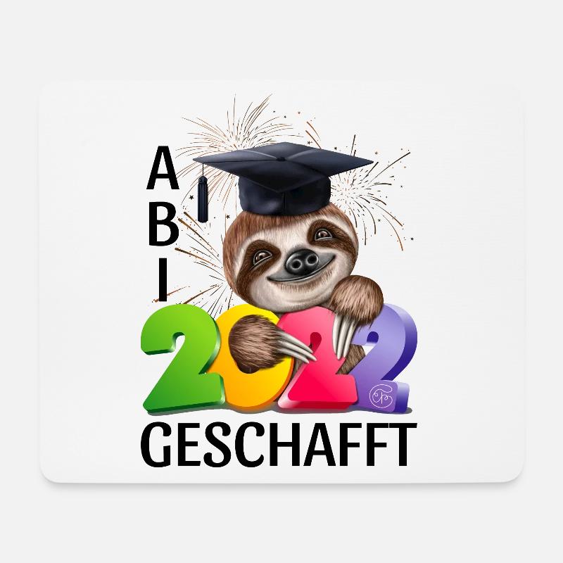 Abi 2022 Abitur 2022 geschafft Faultier - Mousepad (Querformat) - Weiß